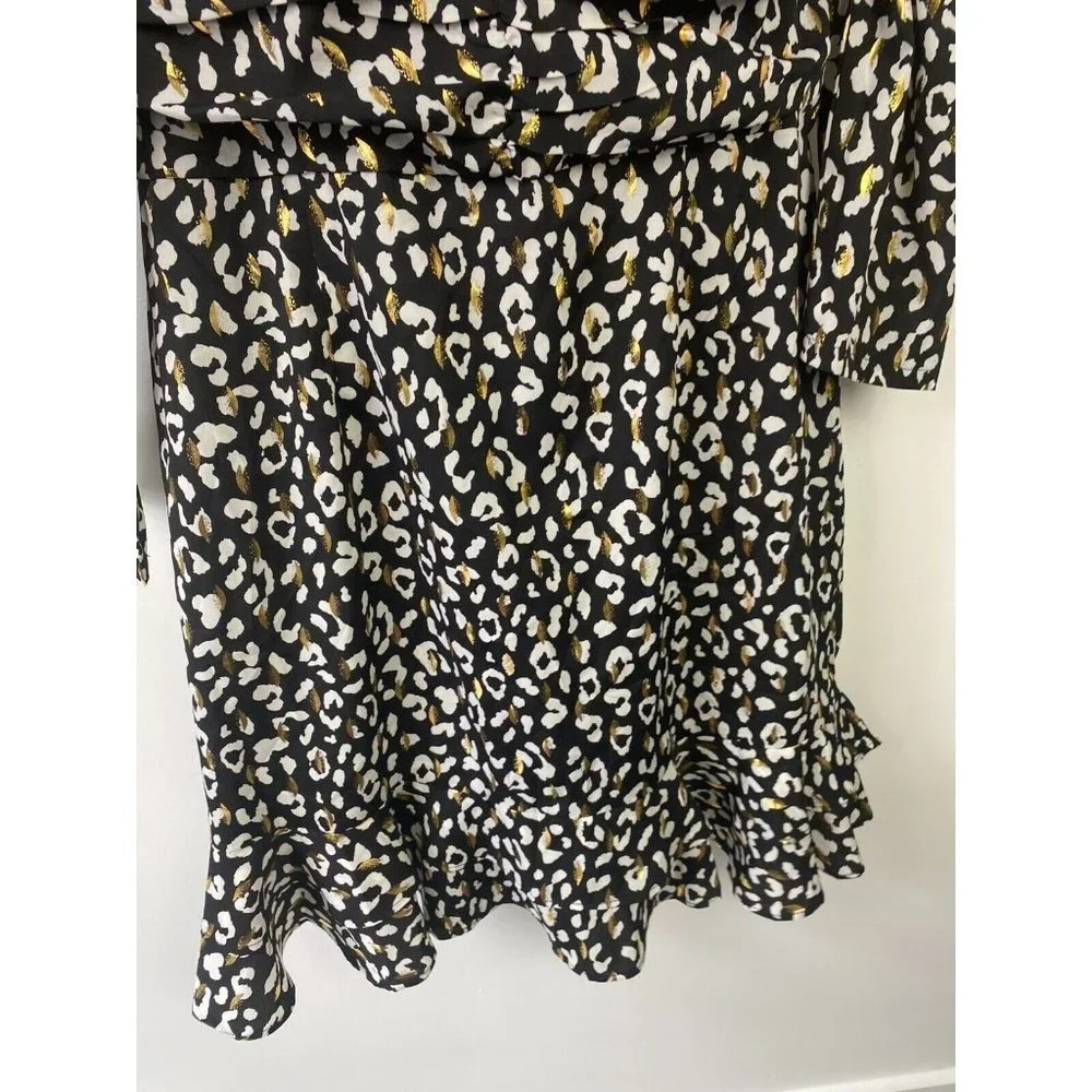 Boohoo Size 18 Women's Dress Cocktail Party Animal Print Knee Length - Picture 5 of 8